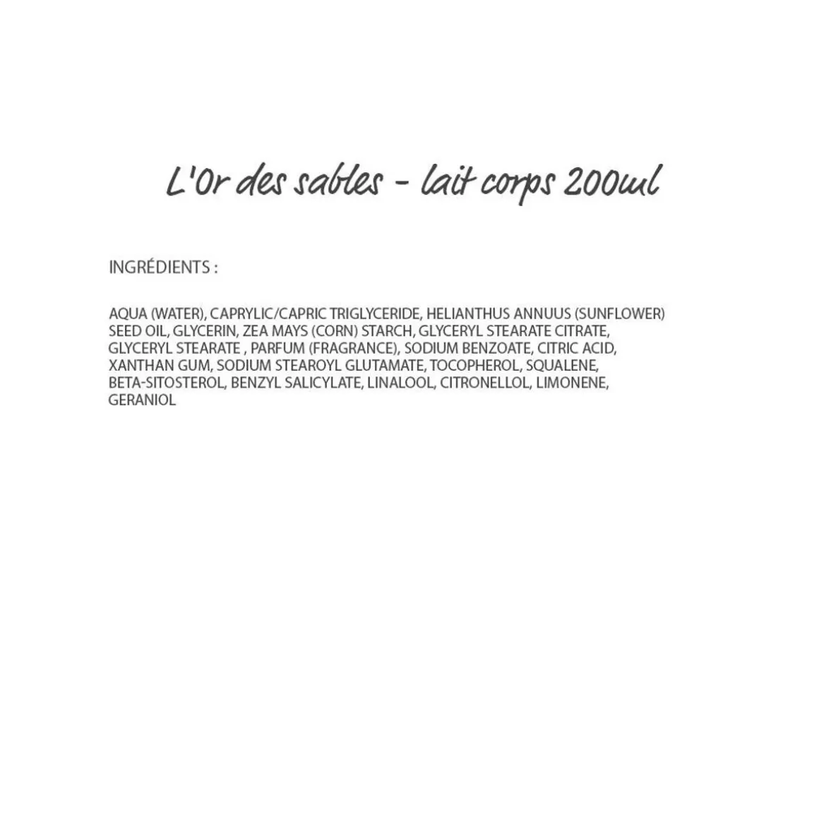 L'Or Des Sables